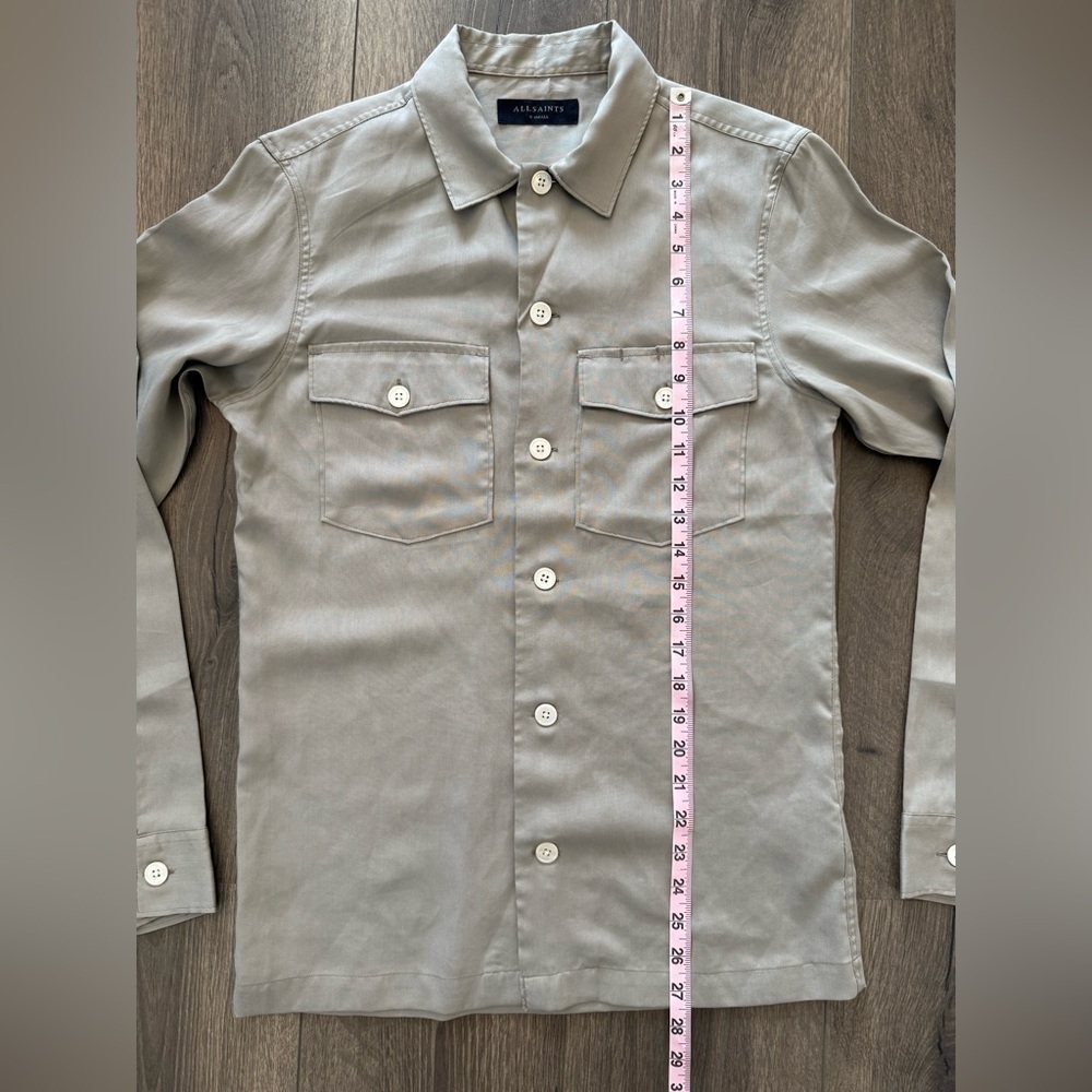 AllSaints Penang LS Shirt Button Down Ling Sleeve Size XS - Picture 5 of 9